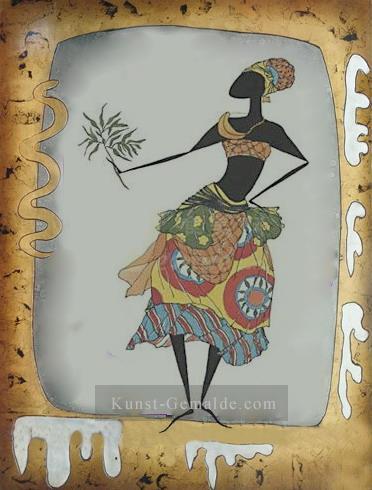 schwarze Frau Fütterung Schlange Originale Dekorations  Ölgemälde